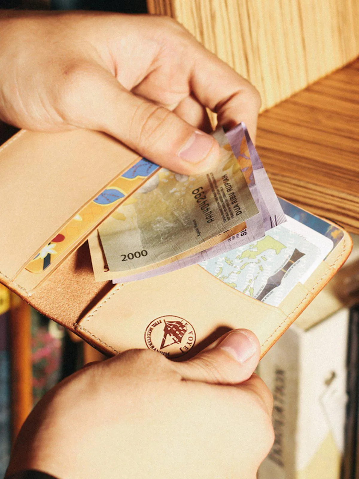 Voyej Vasa VII Americana Natural Card Wallet
