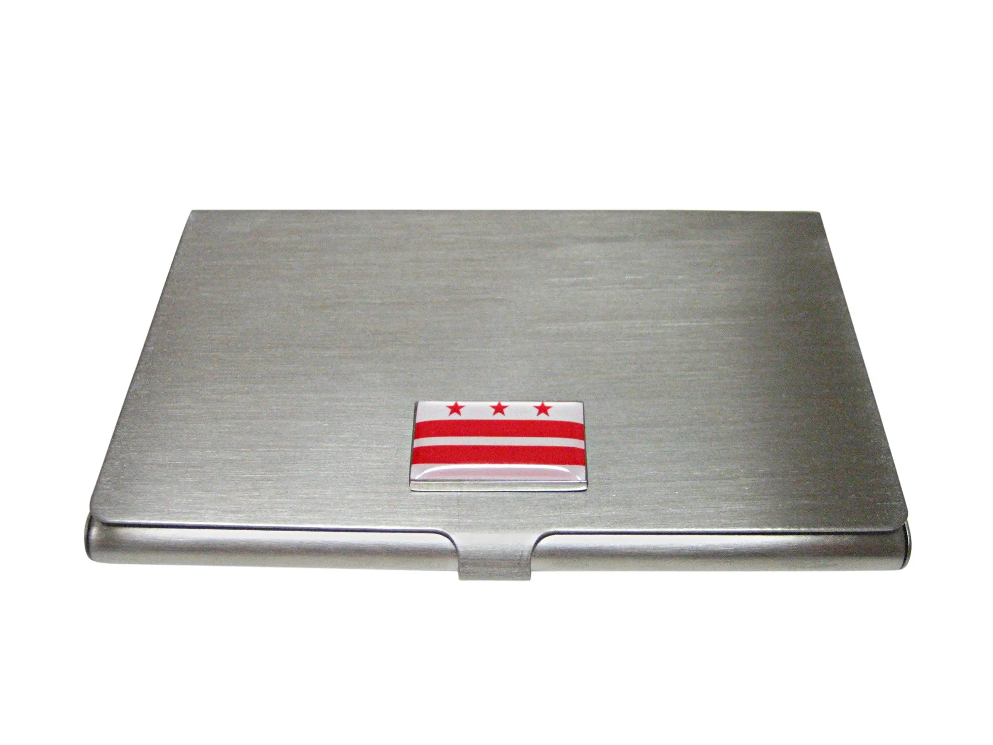 Washington DC State Flag Pendant Business Card Holder