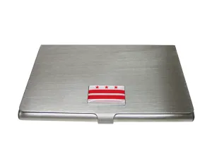 Washington DC State Flag Pendant Business Card Holder