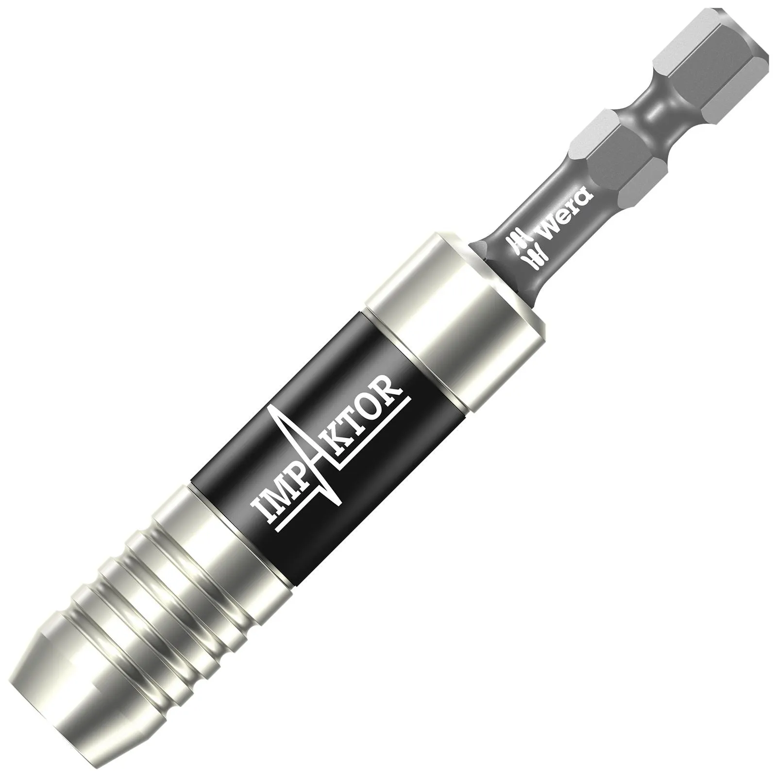 Wera Impaktor Bit Holder 75mm 897/4 with Retaining Ring and Magnet 1/4" Hex