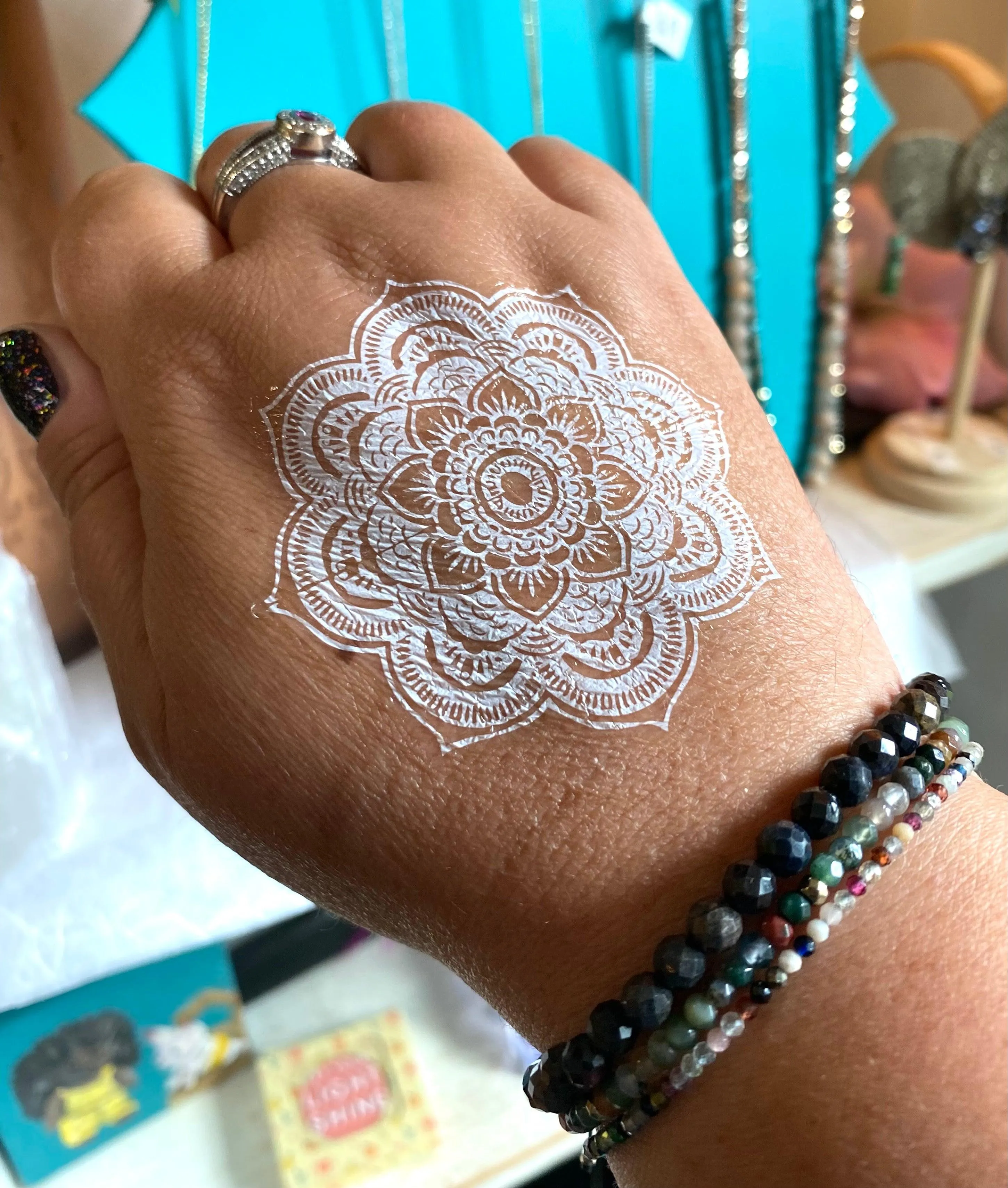 White Lace Temporary Tattoos- Fake Tattoos