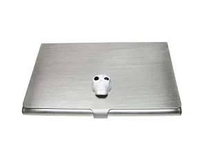 White Skull Business Card Holder