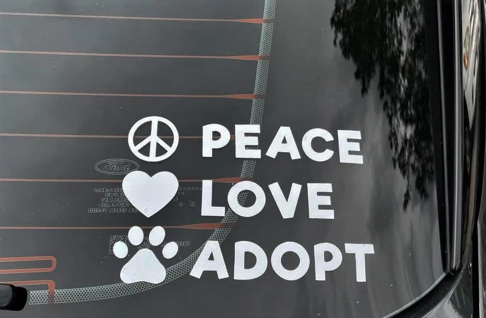 Window Decal - Peace Love Adopt
