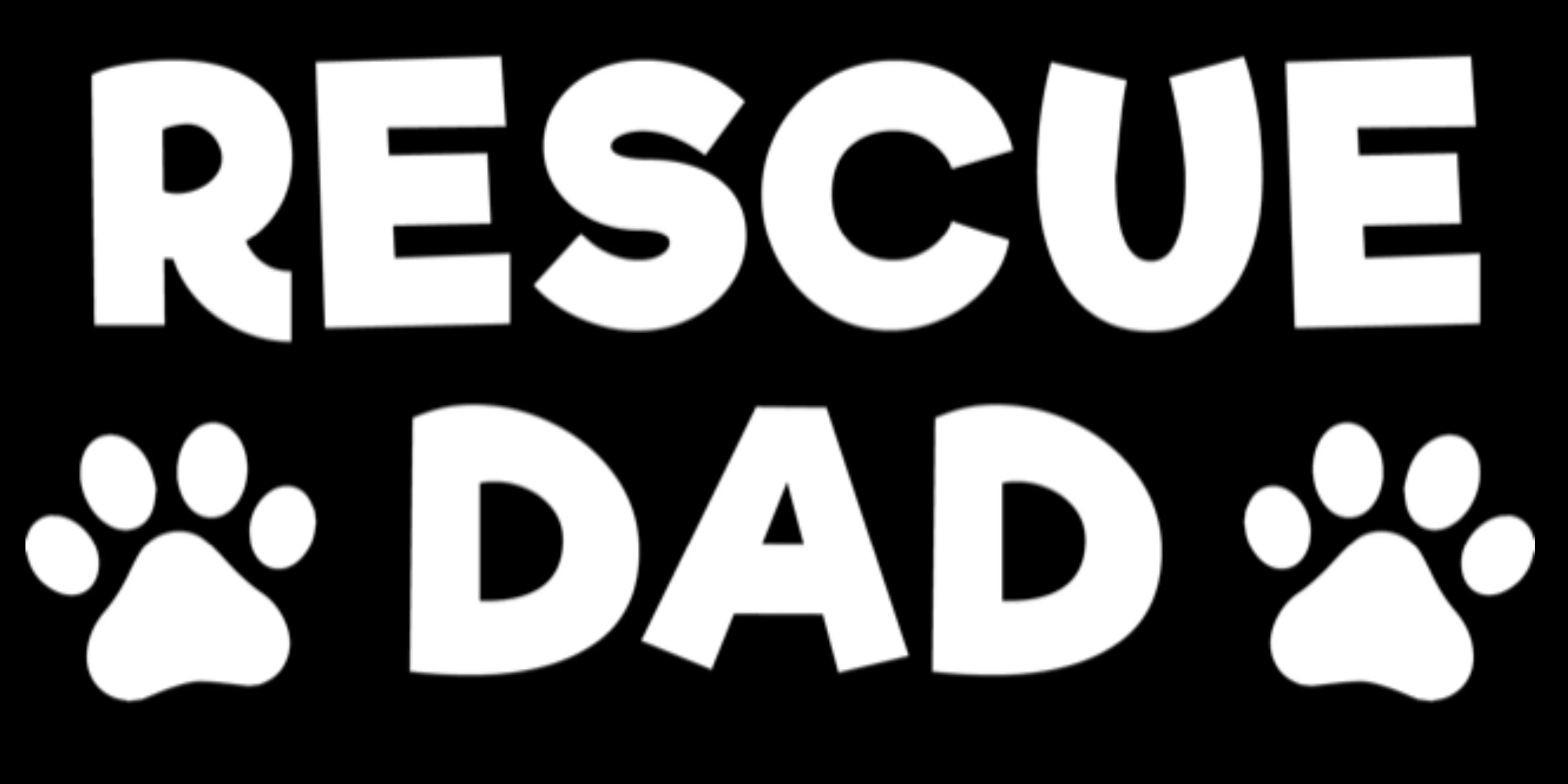 Window Decal - Rescue Dad Paw Prints