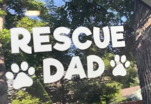Window Decal - Rescue Dad Paw Prints