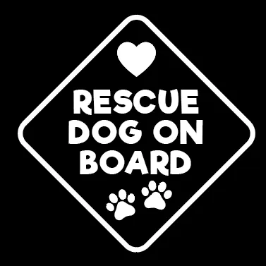 Window Decal - Rescue Dog on Board