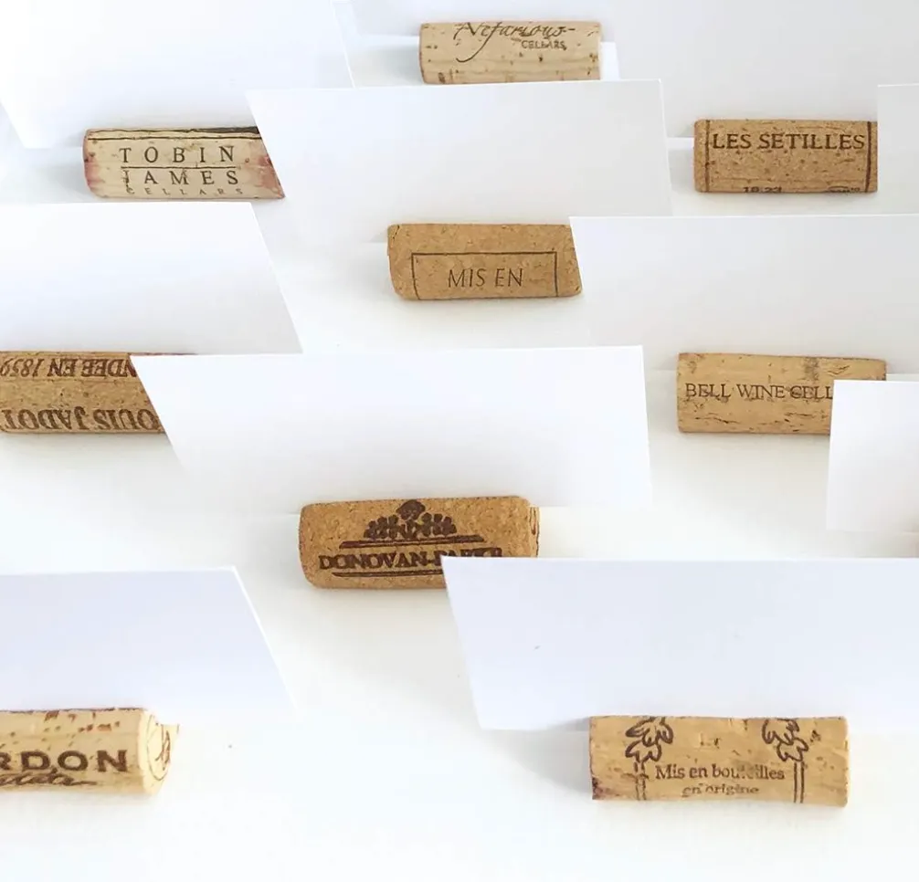Wine Cork Place Card Holders, Set of 4