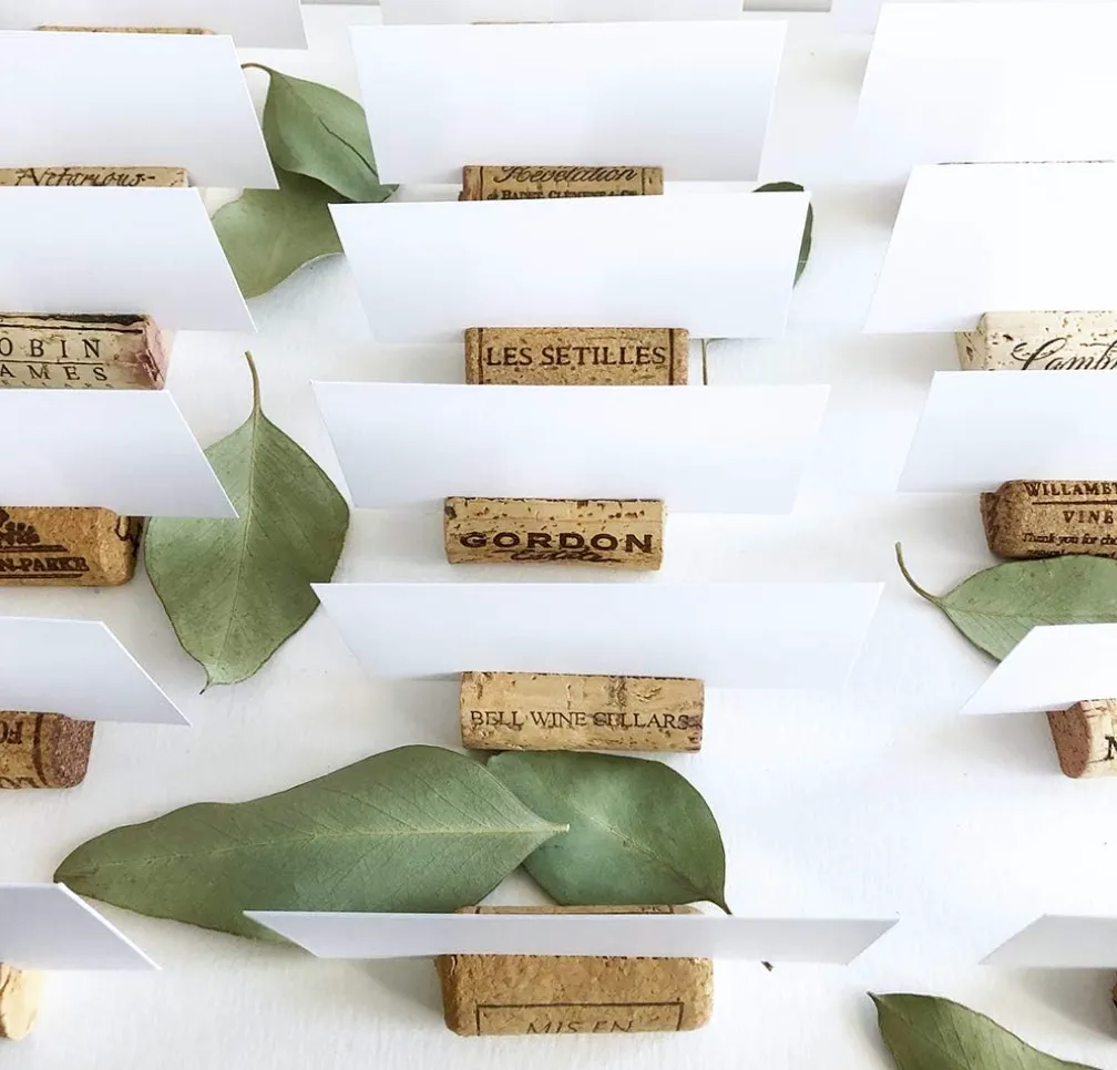 Wine Cork Place Card Holders, Set of 4