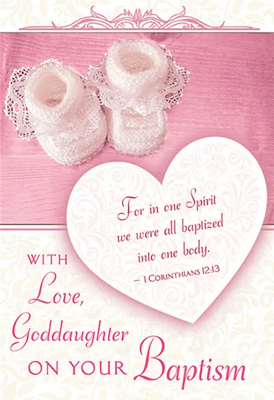 With Love  Granddaughter On Your Baptism Greeting Card