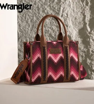 Wrangler Southwestern Pattern Carry Tote/Crossbody Bag