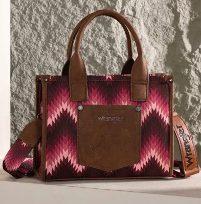 Wrangler Southwestern Pattern Carry Tote/Crossbody Bag