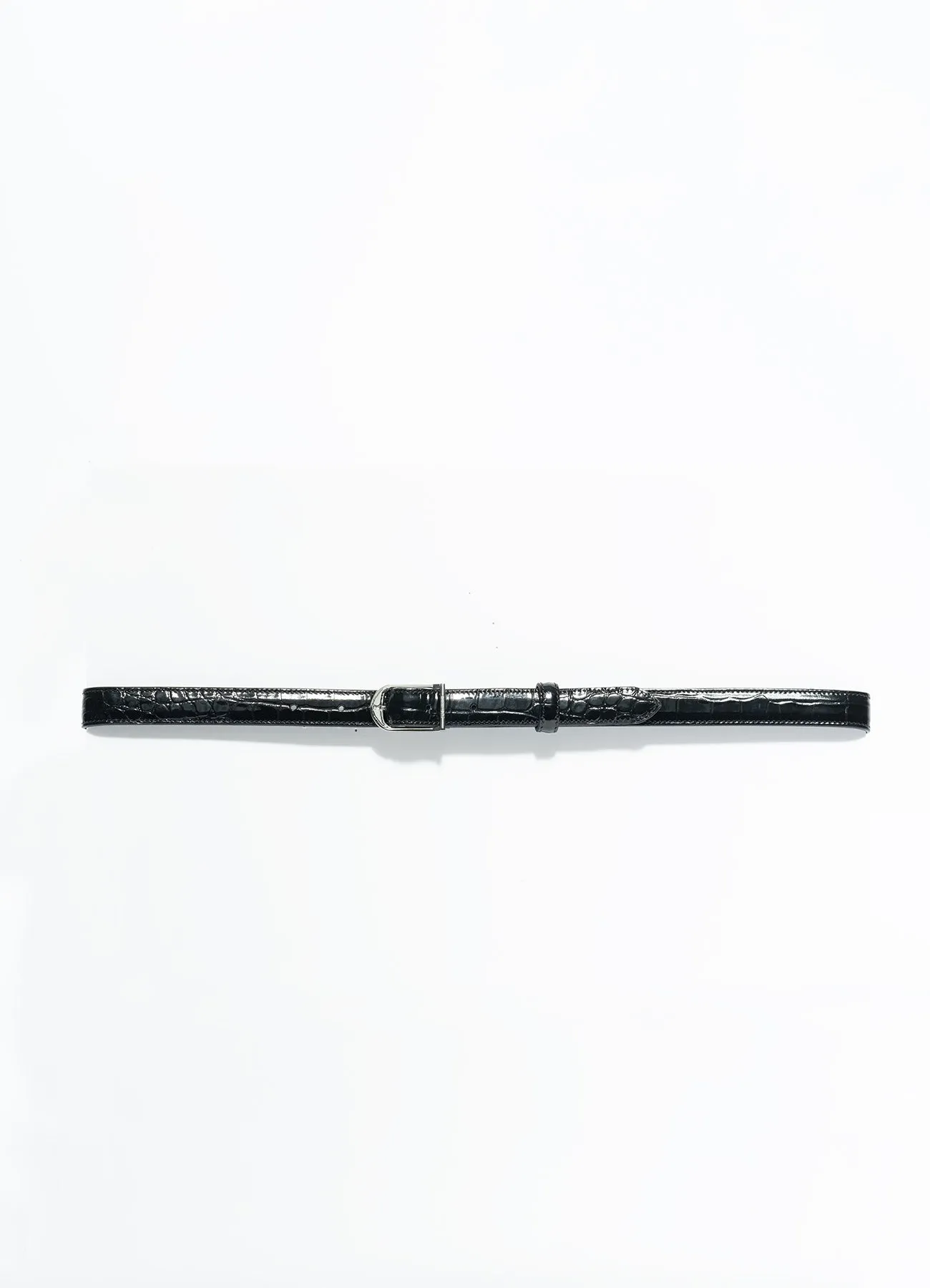 Zadig & Voltaire/ RISE 20MM EMBOSSED CROCO/ Noir