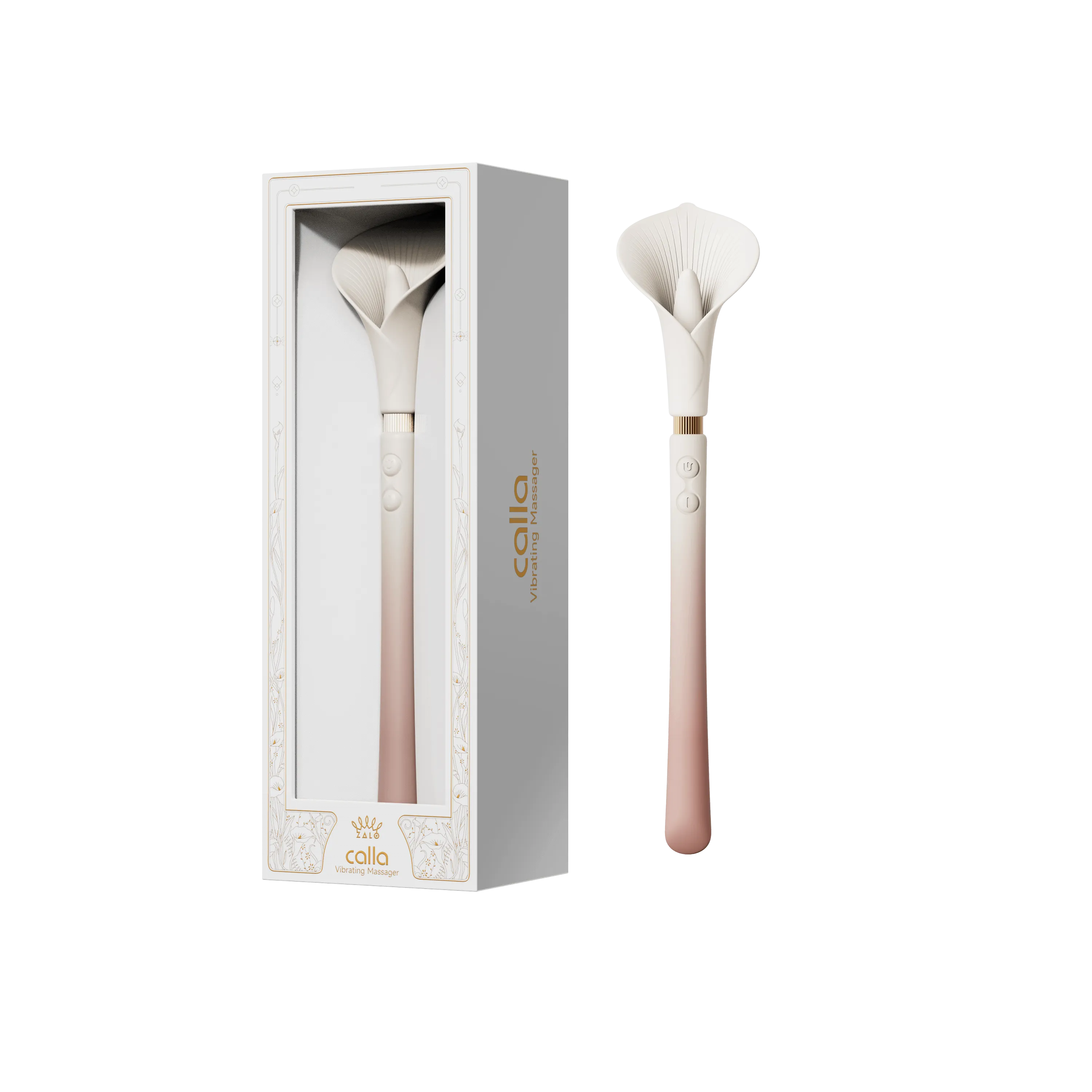 ZALO Calla Dual-Head Vibrating Wand Blossom Pink