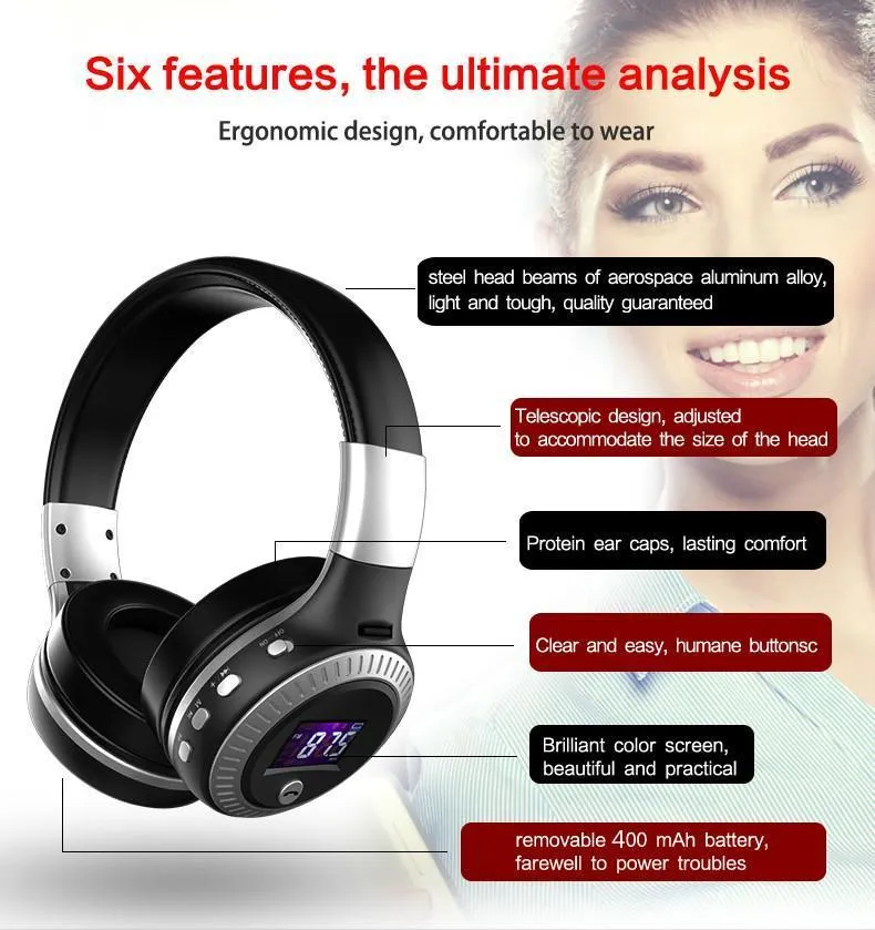 ZEALOT B19 Bluetooth Headphone with Mic, FM Radio, and Bass Stereo